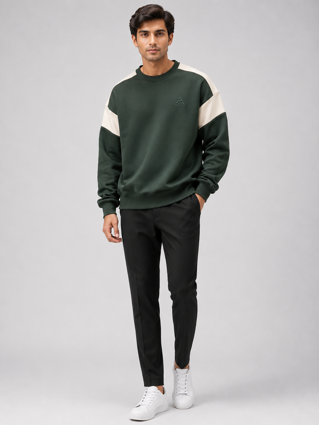 Vertex Luxe Contrast Panel Sweatshirt