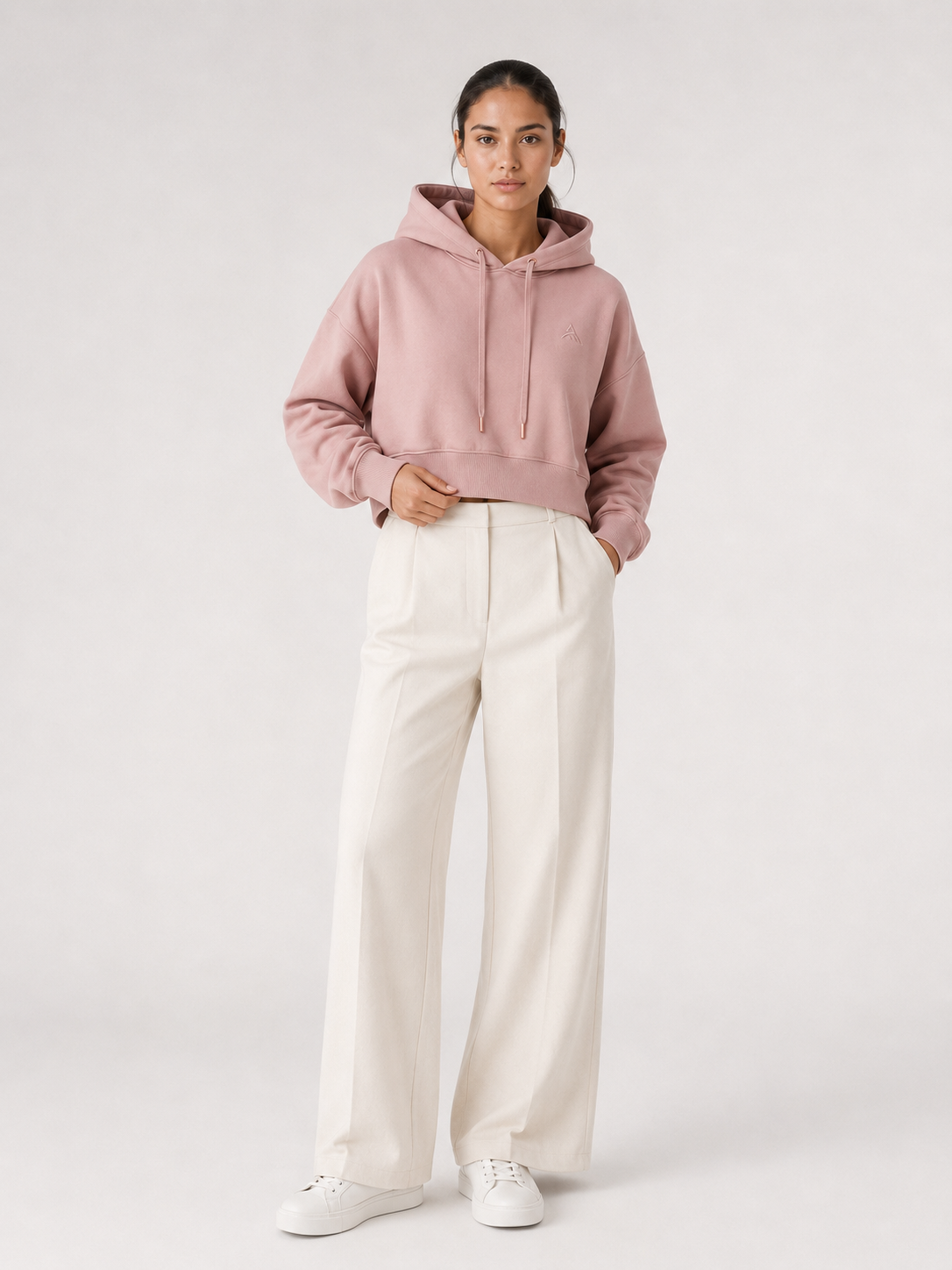 Celeste Cropped Luxe Hoodie
